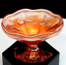 Fenton Iridescent Marigold Carnival Glass Blackberry Spray 2 1/2