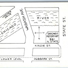 c1950s Chicago IL Georgian Bay Line Oil Gas Garage Cities Service Map Great Lake picture