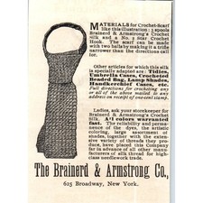 The Brainerd & Armstrong Co Crochet Scarf NY c1890 Victorian Ad AE8-CH8 picture