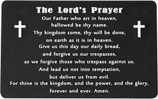 The Lord'S Prayer Card for Christians - Engraved Metal Bible Verse Card | picture