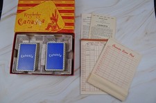 Vintage 1951 Kingsbridge Canasta Set Original Box Instructions 2 Full Card Decks picture