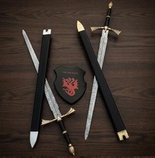 Handmade Blackfyre Sword pair Replica King Aegon Targaryen Fantasy Medieval picture