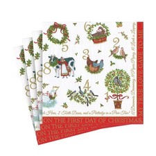 12 Days of Christmas paper napkins for decoupage seashell ornaments and more picture