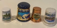 4 Vintage Vintage Silver Springs Florida Souvenir Thimbles picture