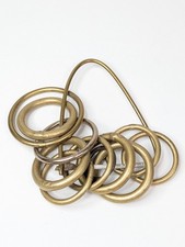 Lot 11 Vintage Rocky Springs Park Carousel Brass Rings w/Holder Lancaster PA picture