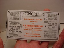 vintage 1927 CONCRETE & LUMBER mix gauge & measurement manual CALCULATOR picture