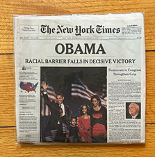 The New York Times — “OBAMA” — Nov 5, 2008 — Excellent Condition — Full Issue picture