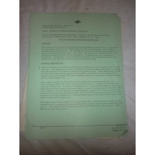 Vintage 1969 United Air Lines DC-8 INS Flight Manual Bulletin 14 Green Paper Lot picture