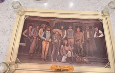 Vintage 1975 Bianchi Leather The Wild Bunch Western Cowboy Poster 36x24 picture
