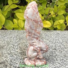 4.7in Natural Red network stone Angel Skull gem Quartz Crystal Skull Gift 1pcs picture