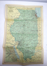 ANTIQUE ILLINOIS MAP National Geographic May 1931  picture