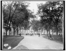 Photo:Madison Wisconsin 1910s Capitol Park State Capitol Trees People picture