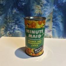 Vintage Minute Maid Concentrated Orange Juice Metal Empty Can picture