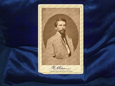 PATRICK R CLEBURNE Confederate Major General Cabinet Card Photo Civil War RP picture
