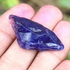 50 Ct Natural Uncut Blue Sapphire Rough Cut GGI Certified Loose Gemstone picture