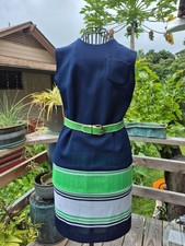 1960's Continental Airlines Flight Attendant Stewardess Dress and Belt picture