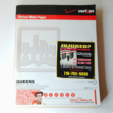 Vintage Verizon White Pages Queens NY 2009-2010 Telephone Directory picture