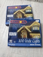 Vintage Lights R Us Outdoor 100 Icicle End To End Christmas Lights picture