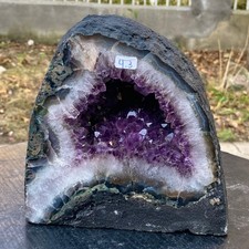 9.45LB Large Natural Amethyst Geode Cathedral Crystal Cluster Specimen Energy He picture