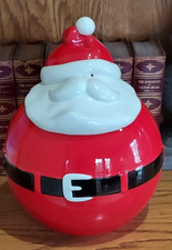 Christmas Santa Claus Cookie Jar  Ceramic 12