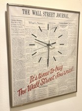 Rare 1980’s NYC Wall Street Journal “Wolf of Wall Street” Era Store Wall Clock picture
