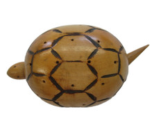 Vintage Wooden Bobble Head Turtle Nodder made in Japan picture