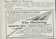 1910 The Ossining Superior School For Girls On Hudson NY Vintage Print Ad CO2 picture