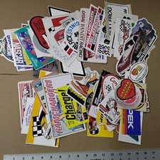 96 vtg 1960s-1970s 1980s Nascar Drag racing stickers + old Water Slide decals picture