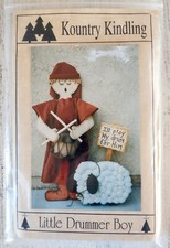 Kountry Kindling Pattern Little Drummer Boy Holiday Craft NEW VINTAGE 1995 (A2) picture