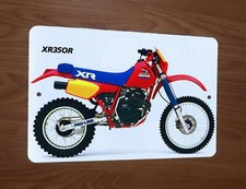 1985 Honda XR350R  Motocross Motorcycle Dirt Bike Photo 8x12 Metal Wall Sign picture