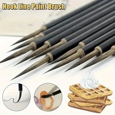 6pcs Chinese Calligraphy Brush Set Bamboo Handle Fine Hair Pens - NEW picture