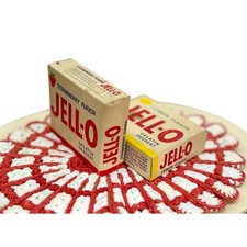 Vintage Jell-O Boxes, Unopened Strawberry & Lemon 3oz General Foods, Pre-Barcode picture