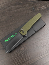 Pro-Tech Malibu 5403 Green Black DLC Magnacut Reverse Tanto Knife Protech picture