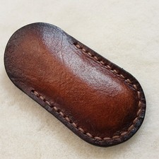 Leather Folding Knife Slip,handmade Dyed And Oiled,4