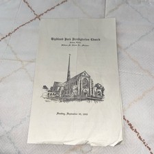 Highland Park Presbyterian Church Pamphlet September 30th 1945 picture