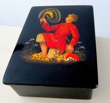 Fedoskino Russian Lacquered Box- From Russian Fairytale of Ivan and the Firebird picture