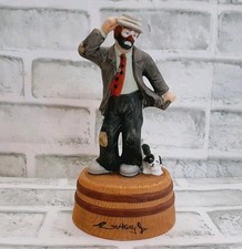 EKJ Musical Figurine Emmett Kelly, Jr. Clown Vintage 80's-90's picture
