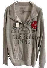 NWT Vintage y2k Coca-Cola Gray/Red Quarter-Zip Jacket 