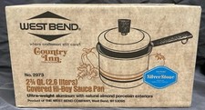 Vtg West Bend Country Inn 2-3/4 Qt No 2973 Covered Hi-Boy Sauce Pan picture
