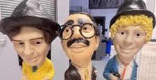 1973 ORIGINAL VINTAGE  ESCO CHALKWARE STATUE  MARX BROTHERS CHICO HARPO GROUCHO picture
