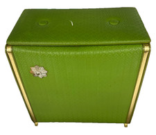 VINTAGE Laundry Hamper Pearl Wick - MCM - 1950s GREEN-PREOWNED (READ DESCRIPTION picture