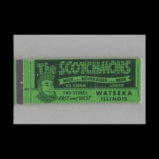 Full Length Matchbook Cover The Scotchman's Market Watseka IL #2 picture