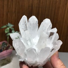 94mm Natural white quartz Crystal ore Silicon Crystal Cluster 540g A1827 picture