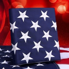 American Flag 3x5 Heavy Duty Outdoor Embroidered Star Sewn Stripe Brass Grommet picture