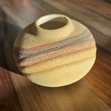 Vintage Studio Pottery Sand Vase Signed G Trent Handmade Ruidoso New Mexico  picture
