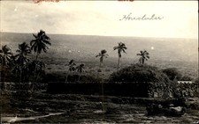 Honolulu Hawaii HI Coastal View Post Card c1900s-10s Real Photo Vintage Postcard picture