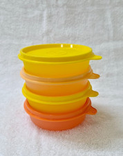 Tupperware Little wonder small mini classic lunch bowl -5oz/140ml-set of 4- New picture