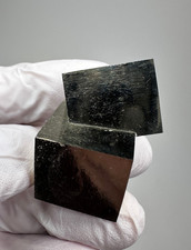 LARGE Rare Lusterous Entwined Interlocking Rectangle Pyrite Cube Cluster_Spain picture