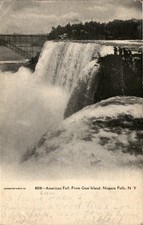 Antique UDB 1908 Niagara Falls American Fall Goat Island NY Vintage Postcard picture