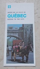 Antique QUEBEC CANADA Tourist Map vintage old vtg 1970s garage automobilia picture